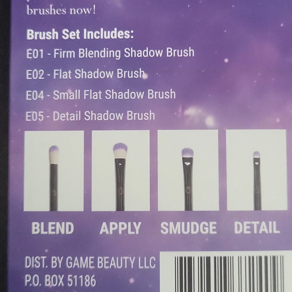 New Game Beauty 4 Eye Brush Set - Picture 2 of 2